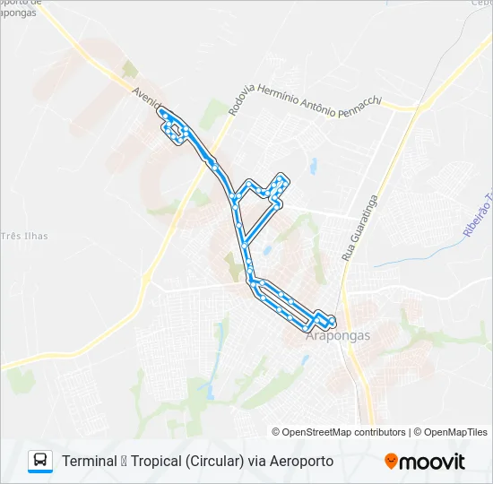 010 TROPICAL Bus Line Map