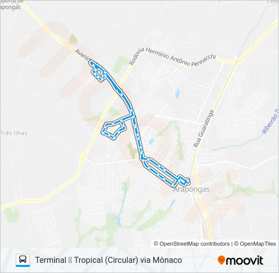 010 TROPICAL Bus Line Map