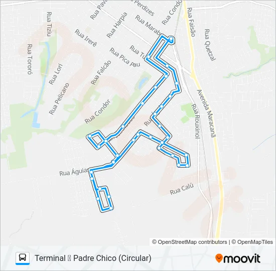 003 PADRE CHICO Bus Line Map