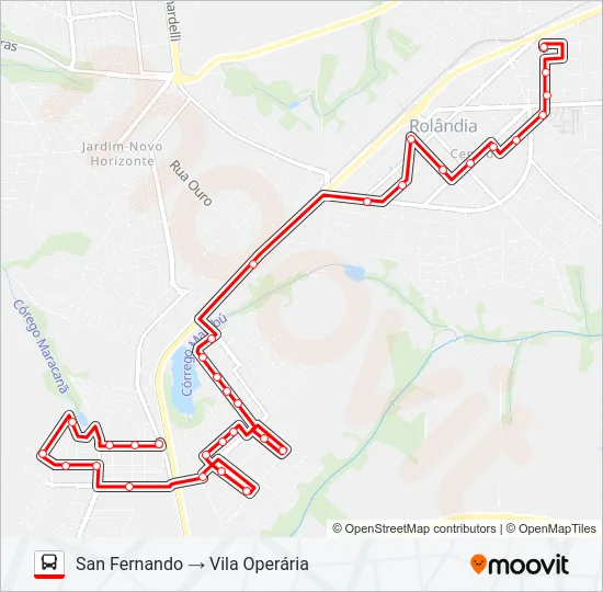 002 SAN FERNANDO Bus Line Map