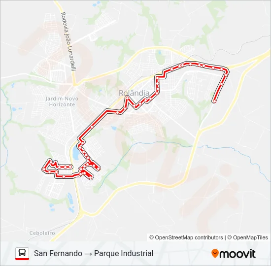 002 SAN FERNANDO Bus Line Map