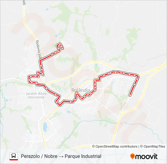 001 PERAZOLO / NOBRE Bus Line Map