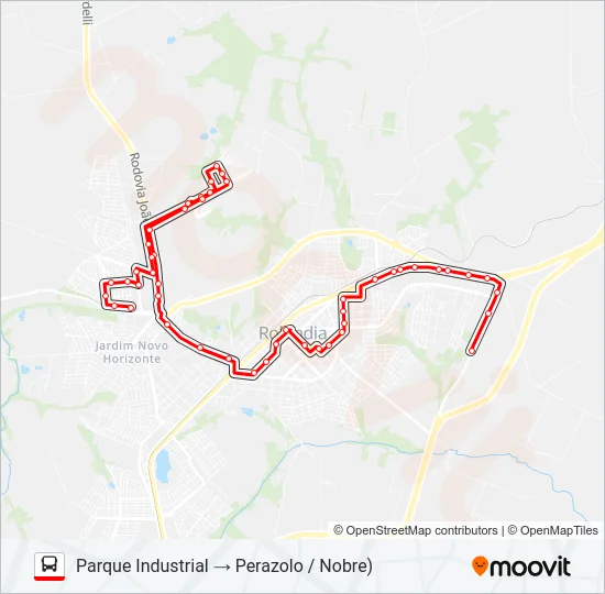 001 PERAZOLO / NOBRE Bus Line Map