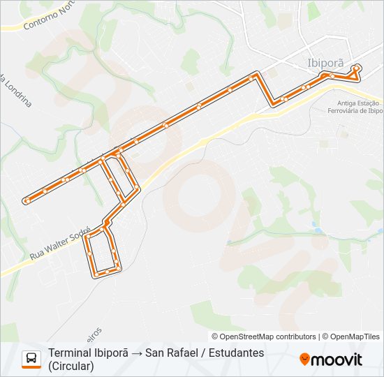 Mapa da linha 1966 SAN RAFAEL de ônibus