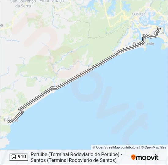 910 Bus Line Map