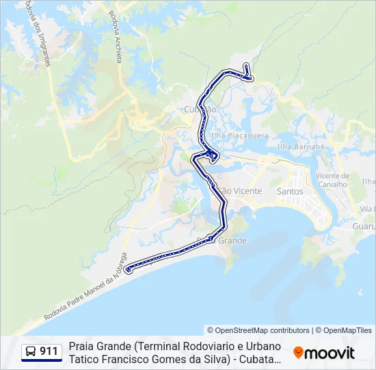 911 Bus Line Map