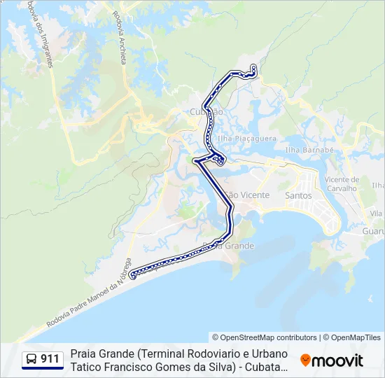 911 Bus Line Map