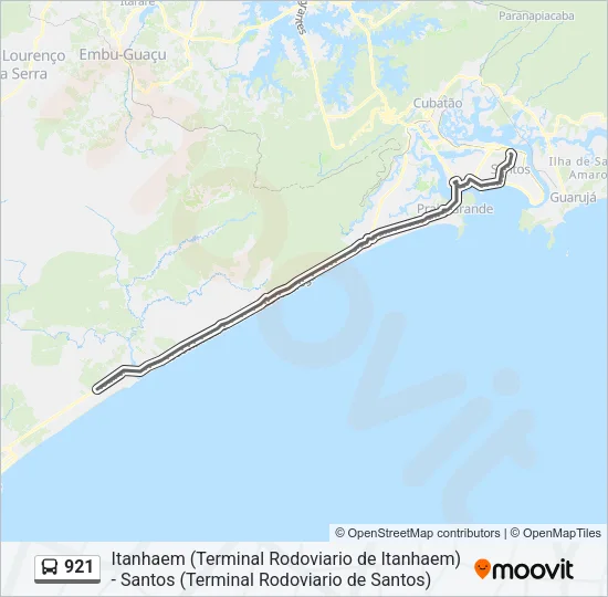 921 Bus Line Map