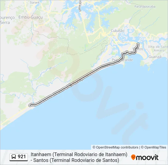 921 Bus Line Map