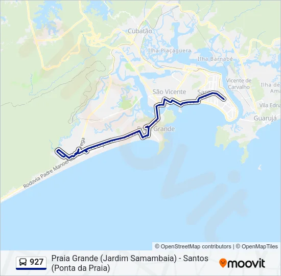 927 Bus Line Map