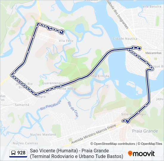 928 Bus Line Map