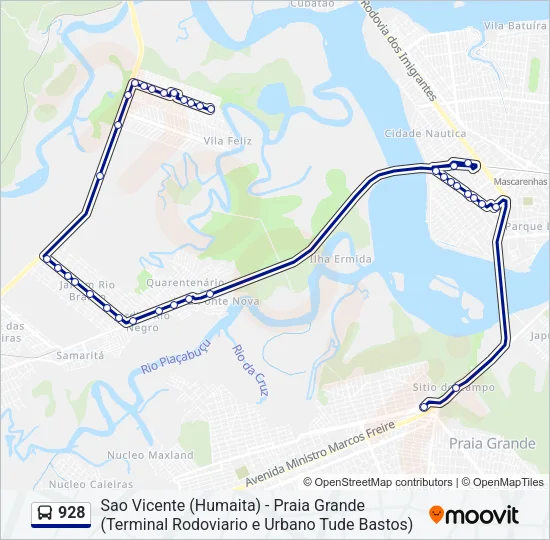 928 Bus Line Map