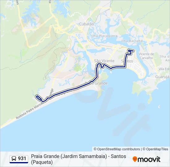 931 Bus Line Map