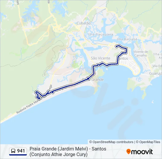 941 Bus Line Map