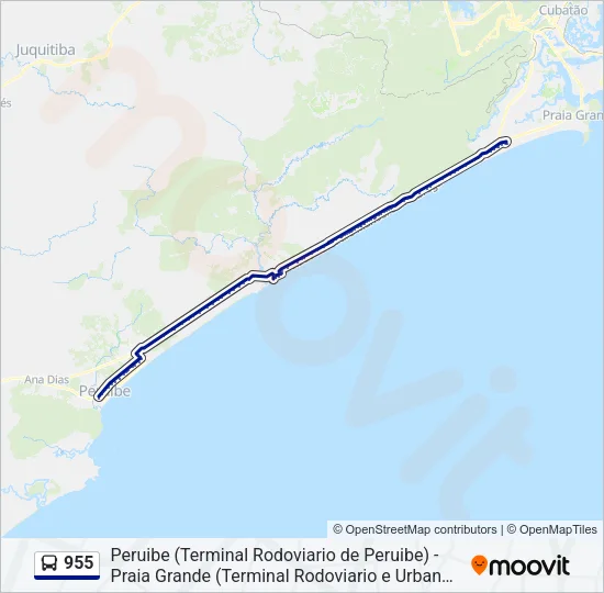 955 Bus Line Map