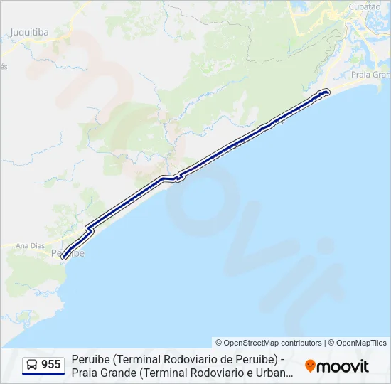 955 Bus Line Map