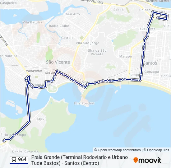 964 Bus Line Map