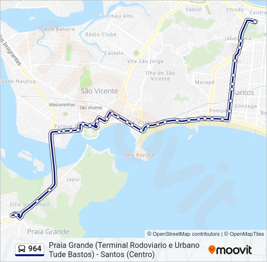 964 Bus Line Map