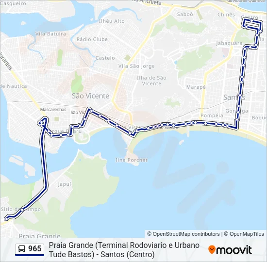 965 Bus Line Map