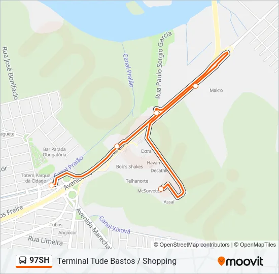 97SH Bus Line Map
