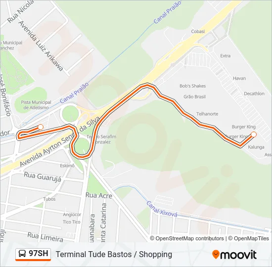 97SH Bus Line Map