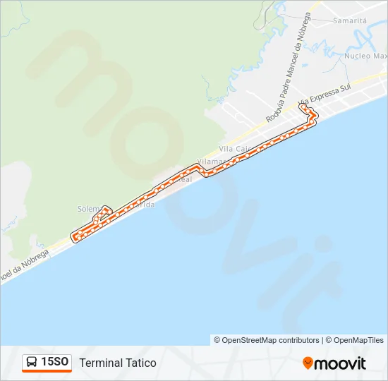 15SO Bus Line Map