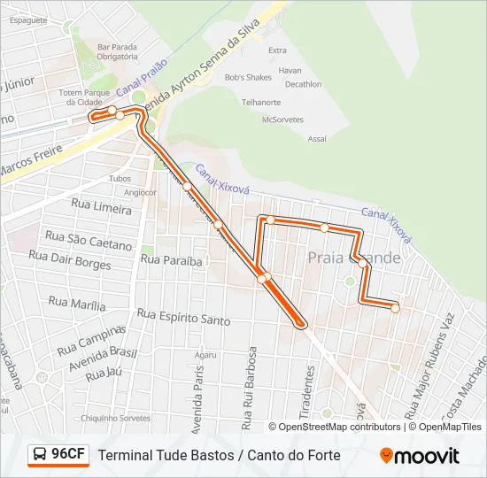 96CF Bus Line Map