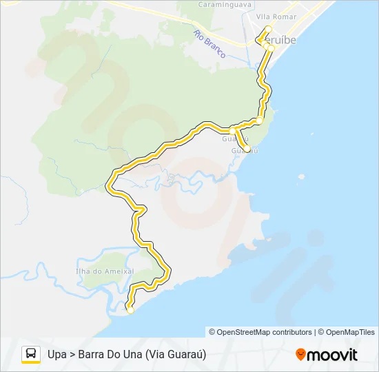 UPA X BARRA DO UNA Bus Line Map