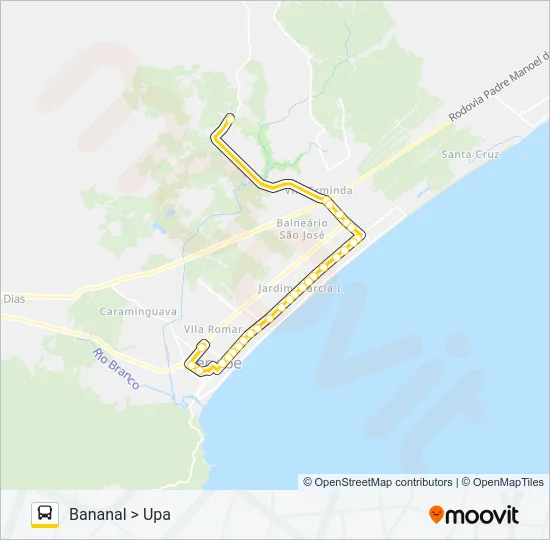 UPA X BANANAL Bus Line Map