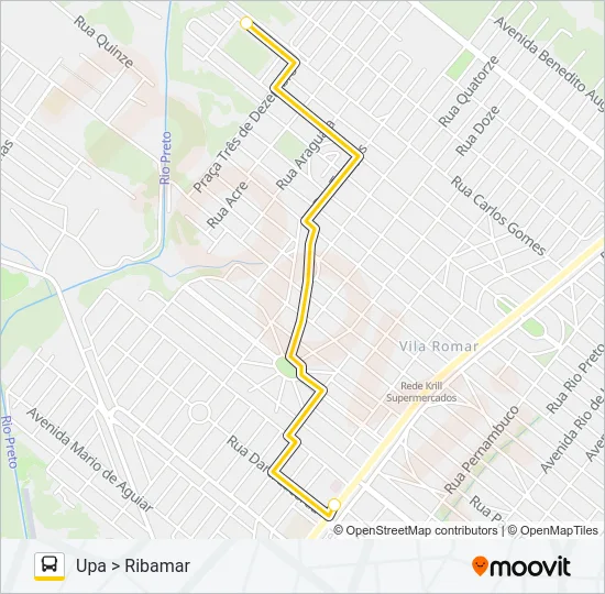 UPA X RIBAMAR Bus Line Map