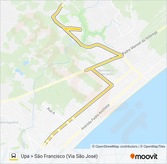 UPA X SÃO FRANCISCO Bus Line Map