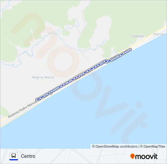 Mapa da linha LOTY de ônibus