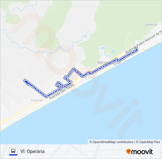VL. OPERÁRIA Bus Line Map