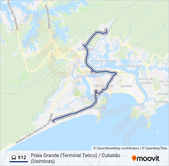 Mapa da linha 912 de 