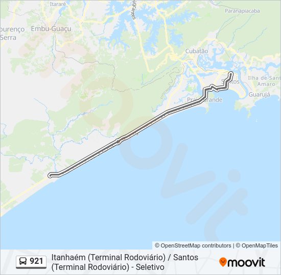 Mapa da linha 921 de 