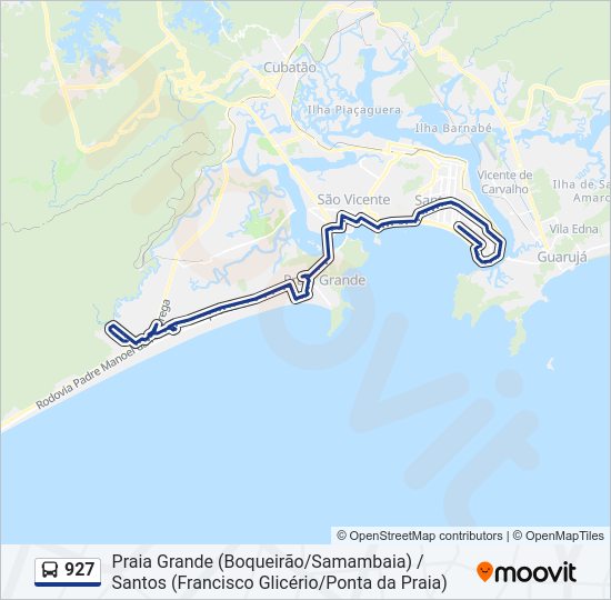 Mapa da linha 927 de 