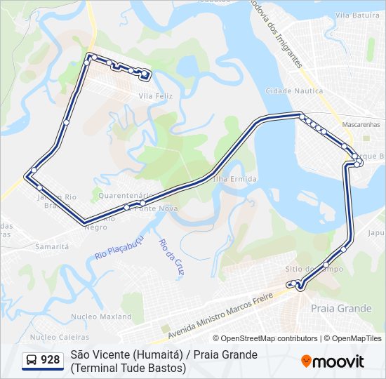 Mapa da linha 928 de 