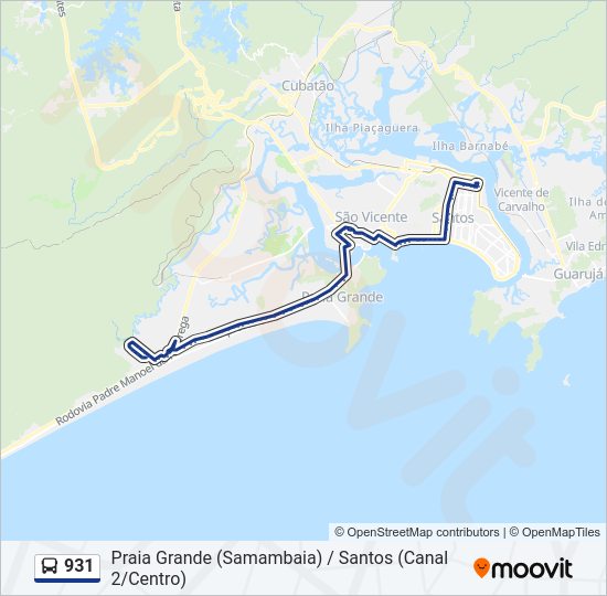 Mapa da linha 931 de 