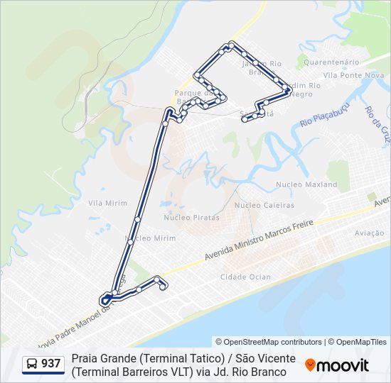 Mapa da linha 937 de 
