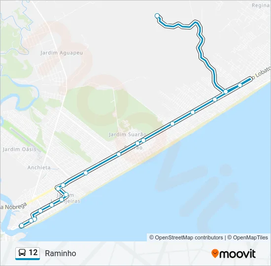 12 Bus Line Map