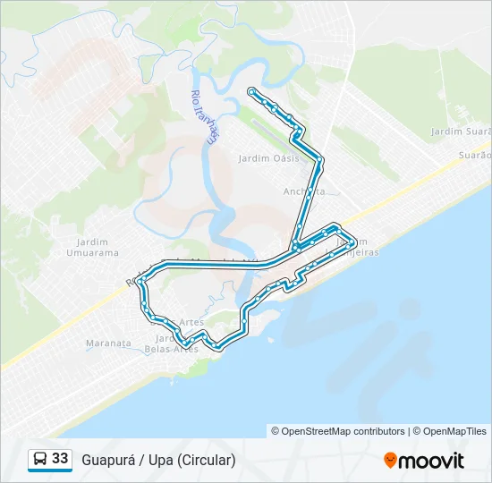 33 Bus Line Map