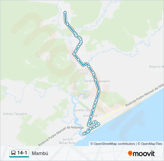 14-1 Bus Line Map