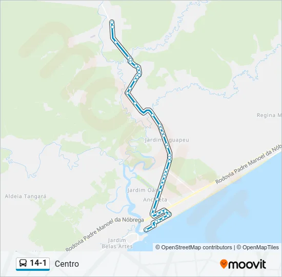 14-1 Bus Line Map