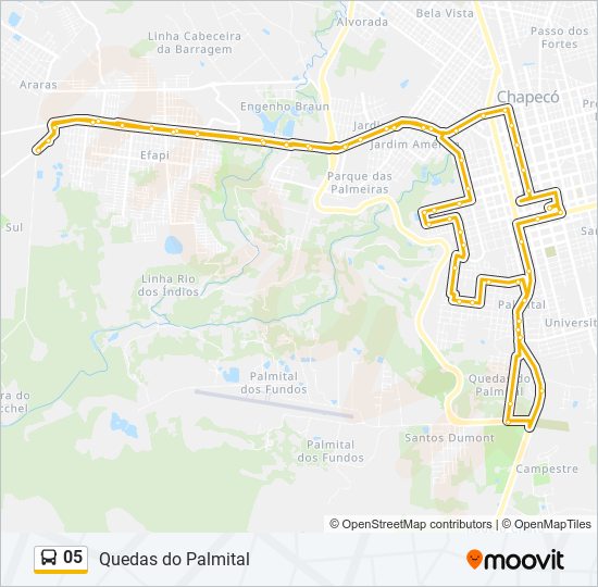 Mapa de 05 de autobús