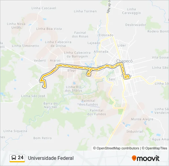 24 Bus Line Map