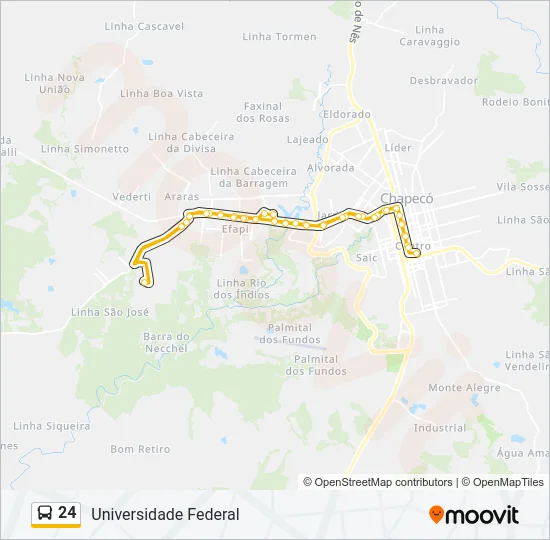 24 Bus Line Map