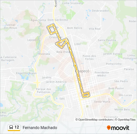 12 Bus Line Map