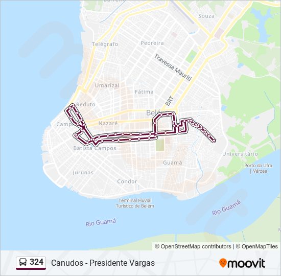 324 bus Line Map