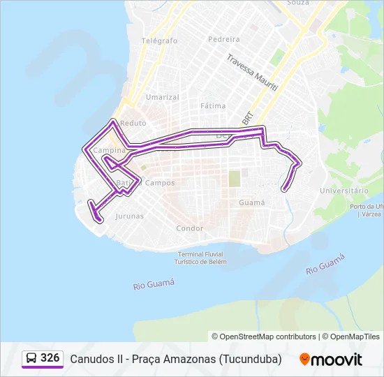 326 Bus Line Map