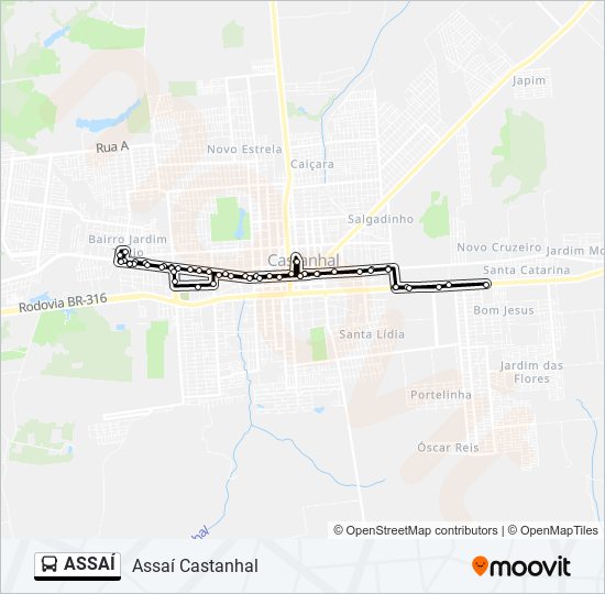 Avenida Brasil  Passarela 04 - Assaí Caju parada - Rotas